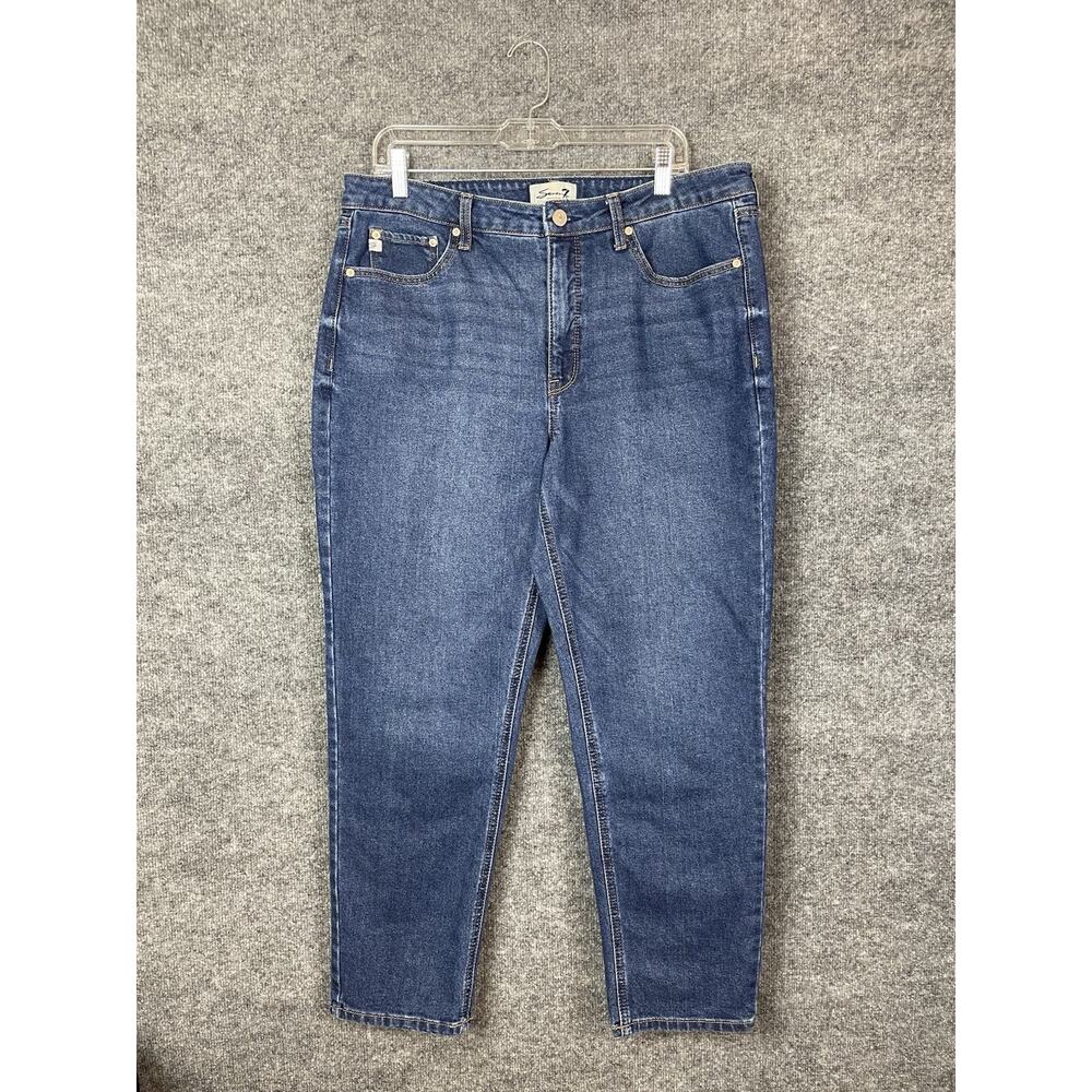 Seven for All Man‎ Kind Jeans Women's Size 14 Straight Medium Wash